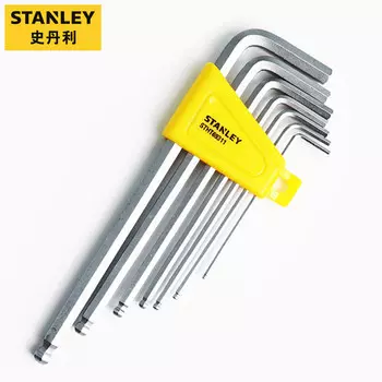 STANLEY Набор из 7 предметов: набор шестигранных ключей с длинной шаровой головкой, метрических размеров, 1,5–6 мм STHT69311-23