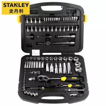 Stanley Набор из 86 предметов, 6,3 мм, 12,5 мм, метрические набор торцевых ключей с храповым механизмом, набор маленьких мушек и больших мушек 94-190-22