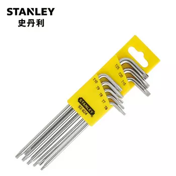 STANLEY Набор из 8 предметов, длинные L-образные ключи в форме цветка со средним отверстием TT6-TT25 92-624-23