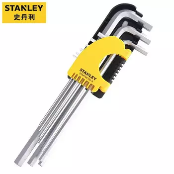 STANLEY Набор из 9 предметов: удлиненные шестигранные ключи с плоской головкой, метрические, 1,5–10 мм STMT94160-8-23