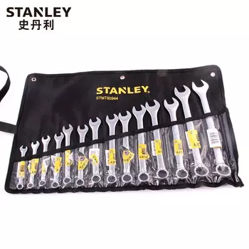 Stanley Набор ключей двойного назначения STANLEY, 14 предметов, рожковый ключ для цветка сливы, 10–32 мм STMT80944-8-23