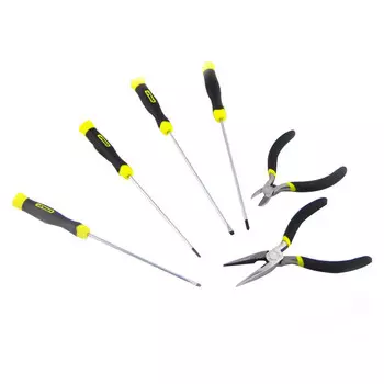 Stanley Набор компьютерных инструментов из 6 предметов, плоскогубцы, набор отверток, набор для домашнего ремонта 92-003