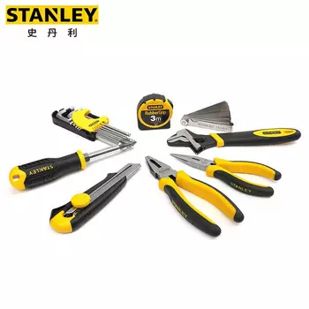 Stanley Набор крепежных зажимных измерительных инструментов, 21 предмет, щуп, отвертка, гаечный ключ, набор тисков LT-016