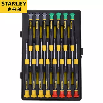 Stanley Набор микроотверток, 15 предметов Набор прецизионных отверток Крестообразная специальная форма 66-381-23
