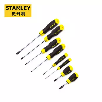 Stanley Набор отверток из 8 предметов, хромованадиевая сталь, резиновая ручка с магнитным крестообразным конусом STHT92004-8