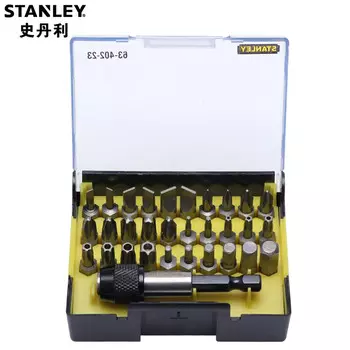 Stanley Набор отверток серии 6,3 мм, 31 предмет, с быстросъемным магнитным адаптером B 63-402-23