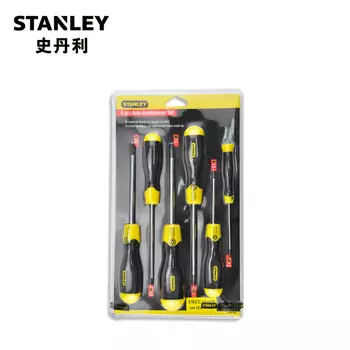 STANLEY Набор отверток Stanley в форме цветка со средним отверстием, 6 предметов, с резиновой рукояткой 65-156-0-23
