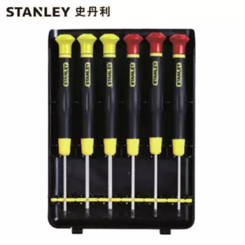 Stanley Набор плоских и крестообразных микроотверток, 6 предметов, мини-отвертка B 66-393-23