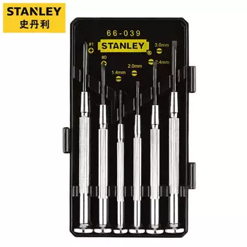 Stanley Набор прецизионных металлических отверток из 6 предметов, набор отверток для часов 66-039-23