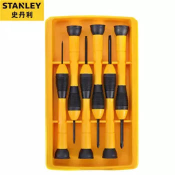 Stanley Набор прецизионных отверток STANLEY, 6 предметов, набор отверток для часов, прецизионный пакетный набор 66-052-1-23C