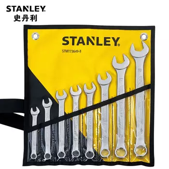 Stanley Набор противоскользящих ключей двойного назначения из 8 предметов. Набор ключей двойного назначения на 8–19 мм. Ключ сливового цвета STMT73649-23.