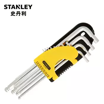Stanley Набор шестигранных ключей дюймового стандарта, 12 предметов Набор шестигранных ключей дюймового типа, 12 предметов, с шаровой головкой 94-163-23