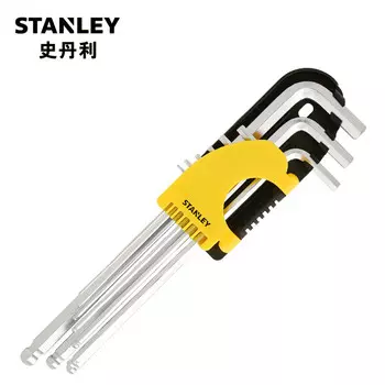 STANLEY Набор шестигранных ключей с шаровой головкой, 9 предметов, метрические, 1,5–10 мм STMT94162-8-23