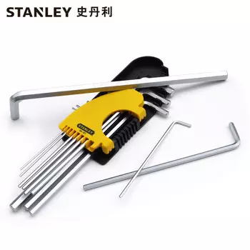 Stanley Набор шестигранных ключей STANLEY, 12 предметов, британские шестигранные отвертки, Г-образные 92-620-23