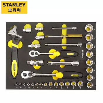 Stanley Набор торцевых ключей с храповым механизмом большого, среднего и малого диаметра, 34 предмета LT-026-23
