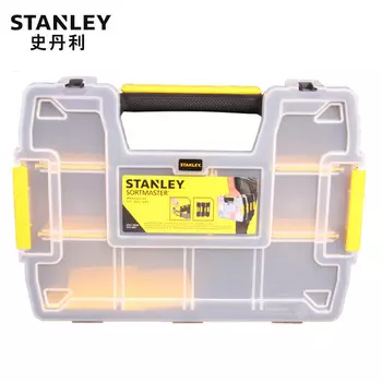 Stanley небольшой ящик для хранения, прозрачный ящик для деталей, ящик для инструментов, бытовой пластиковый ящик для инструментов STST14021-23