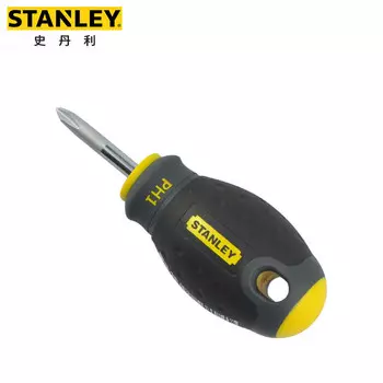 Stanley Отвертка крестовая отвертка Phillips с трехцветной ручкой PH1x30мм бытовая многофункциональная ремонтная отвертка немагнитная 65-406-14