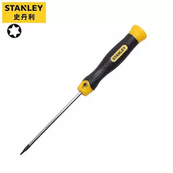 Stanley Отвертка среднего размера с пластиковой ручкой в виде цветка, отвертка из хромованадиевой стали T6x80mm 65-145-0-23