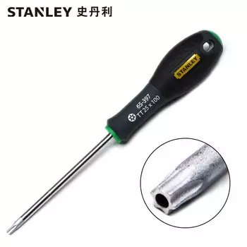 Stanley Отвертка STANLEY с трехцветной ручкой и средним отверстием в форме цветка Отвертка TT25x100 мм Многофункциональный инструмент для ремонта 65-397-14 Корпоративная настройка