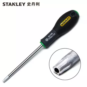 Stanley Отвертка STANLEY с трехцветной ручкой и средним отверстием в форме цветка TT40x125 мм Отвертка Отвертка Многофункциональный инструмент для ремонта 65-399-14 Корпоративная настройка