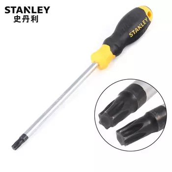 Stanley Отвертка STANLEY серии B в форме цветка с резиновой ручкой Отвертка в форме цветка T5x75 мм Отвертка в форме сливы с шестигранной звездой 60-837-23 может быть изготовлена по индивидуальному заказу