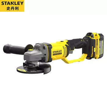 Угловая шлифовальная машина Stanley SCG400-A9, 100 мм + два аккумулятора 2.0Ah, зарядное устройство