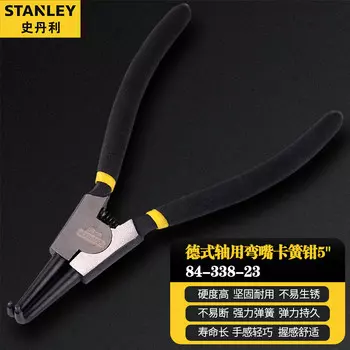 Stanley, плоскогубцы для стопорных колец с изогнутым валом в немецком стиле, бытовые многофункциональные аварийные плоскогубцы для стопорных колец промышленного класса, 5 дюймов 84-338-23