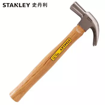 Stanley с ручкой из твердой древесины, молоток-гвоздодер, молоток на 16 унций, бытовой молоток, безопасный молоток, молоток для гвоздей STHT51271-8-23