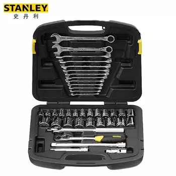 Stanley серия 12,5 мм, полный набор из 40 предметов, набор торцевых ключей с храповым механизмом для ремонта и обслуживания автомобилей 91-935