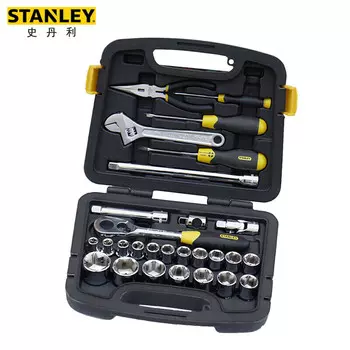 Stanley серия 12,5 мм, полный набор из 28 предметов, набор головок с храповым механизмом для авторемонта 91-938