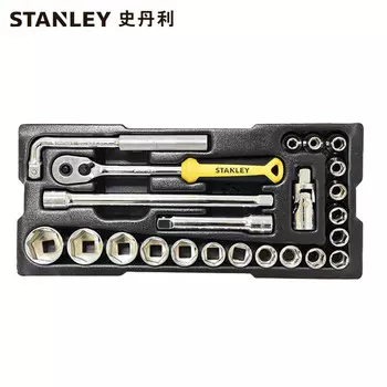 Stanley STANLEY, 23 шт., серия 12,5 мм, набор лотков с метрическими головками, набор для ремонта торцевых ключей, STMT74173-8-23, корпоративная настройка