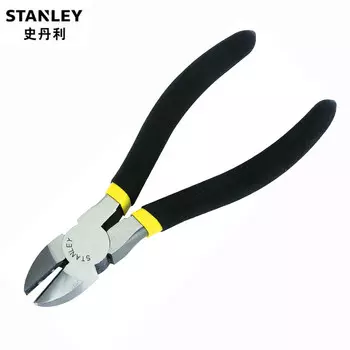 Stanley STANLEY мини-плоскогубцы с косым носом, 4 дюйма, черная ручка, маленькие плоскогубцы ручной работы, маленькие многофункциональные плоскогубцы 84-124-23, можно настроить