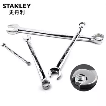 Stanley STANLEY мощный британский полированный длинный гаечный ключ двойного назначения 7/8-дюймовый двусторонний быстрый ключ двойного назначения для цветения сливы, инструмент для ремонта автомобилей 85-472-1-22 можно настроить