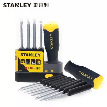 Stanley STANLEY Набор бытовых крестовых отверток из 9 предметов, набор отверток для электрика, многофункциональная комбинация STHT62511-8-23, можно настроить