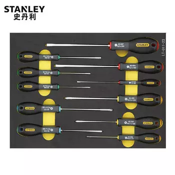 Stanley STANLEY Набор держателей инструментов для отверток с крестообразной трехцветной ручкой из 11 предметов LT-011-23 можно настроить
