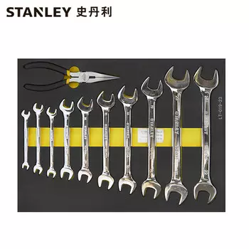Stanley STANLEY Набор из 11 предметов: двойной рожковый ключ, держатель инструмента, инструмент для ремонта автомобилей, комбинированный ручной инструмент для ремонта машин LT-019-23, корпоративная настройка