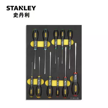 STANLEY Stanley Набор из 11 предметов с трехцветной ручкой и держателем отвертки LT-011-23