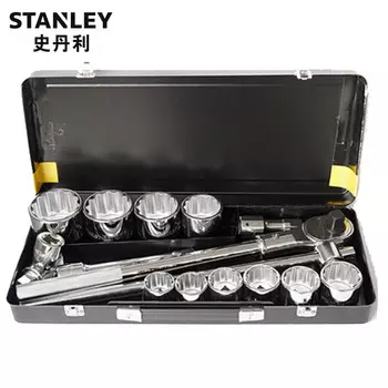 Stanley STANLEY Набор из 15 предметов, 19 мм, метрическая серия, набор торцевых головок с трещоткой, 91-943-23C, можно изготовить по индивидуальному заказу