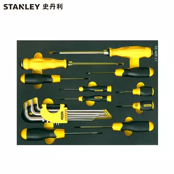Stanley STANLEY Набор из 19 метрических крепежных инструментов, набор для ремонта гаечных ключей, головок и бит LT-029-23 Корпоративная настройка