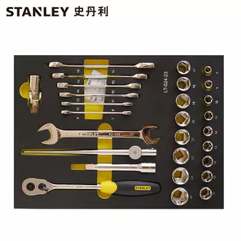 Stanley STANLEY Набор из 28 предметов, метрический держатель инструмента серии 12,5 мм, набор для ремонта торцевых ключей, LT-024-23, корпоративная настройка