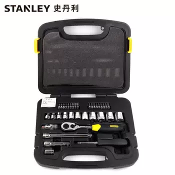 Stanley STANLEY Набор из 35 предметов, серия 10 мм, британский набор ключей, торцевых бит, набор инструментов для ремонта автомобилей 94-692-22