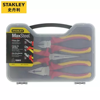 Stanley STANLEY Набор из 3 предметов: изолированные плоскогубцы Fatmax, набор диагональных плоскогубцев с проволочными наконечниками, тиски 84-011-23
