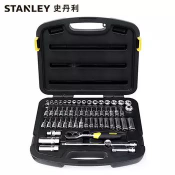 Stanley STANLEY Набор из 58 предметов, серия 10 мм, метрический набор, профессиональный ремонт машин, авторемонт, гаечный ключ 94-185-22, можно настроить