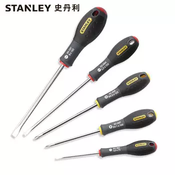 Stanley STANLEY Набор из 5 предметов с трехцветной ручкой, набор отверток для электрика, небольшой сливовый цвет, конус для домашнего ремонта, сильный магнитный инструмент, промышленный класс 65-436-14, можно настроить