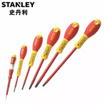 Stanley STANLEY Набор из 6 изолированных отверток с двухцветной ручкой 65-443-14 Набор отверток для электрика