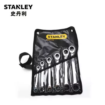 Stanley STANLEY Набор из 6 предметов, метрический, с двойным цветком сливы, с двусторонней трещоткой, быстросъемный TK920-23C