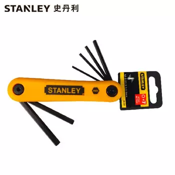 Stanley STANLEY Набор из 7 предметов, метрический складной шестигранный ключ, внутренний шестигранник 1,5–6 мм, шестигранный 69-261-23C, корпоративная настройка