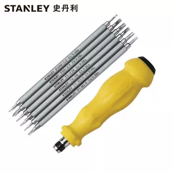 Stanley STANLEY Набор из 7 предметов: универсальная отвертка и конусная отвертка для бытового ремонта с магнитной отверткой 61-912-23 Корпоративный заказ