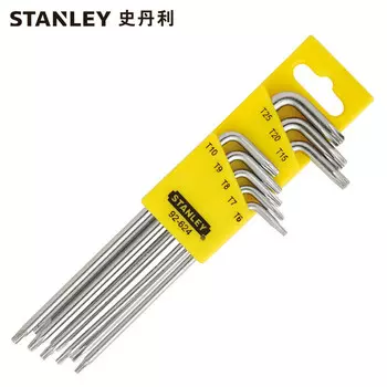 Stanley STANLEY Набор из 8 предметов, длинный L-образный ключ в форме цветка со средним отверстием TT6-TT25 Шестигранный ключ в форме цветка сливы Полый шестигранный 92-624-23
