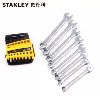 Stanley STANLEY Набор ключей двойного назначения из 8 предметов 8-19 мм рожковый ключ для цветка сливы STMT78099-8-23 корпоративная настройка